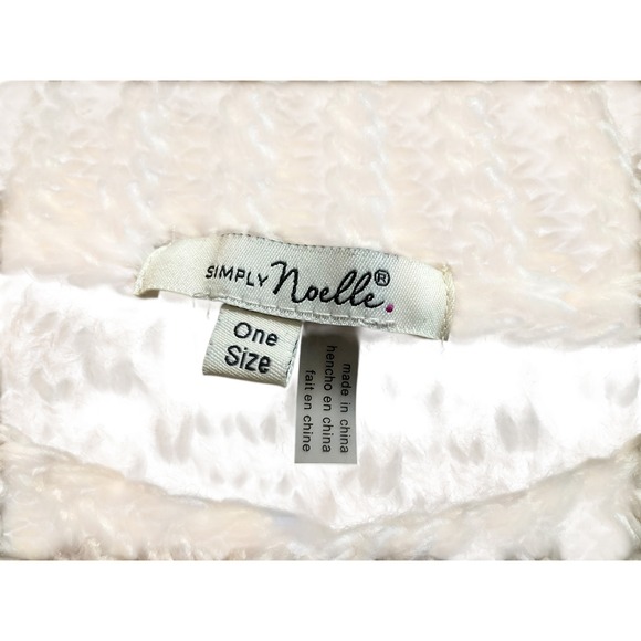 SIMPLY NOELLE Women's One Size Knit Button Front Poncho Sweater Brown White‎ - Picture 6 of 7